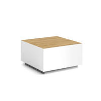 COUCHTISCH QUADRA - Eichefarben/Weiß, Holzwerkstoff (65/65/35cm) - Meblini