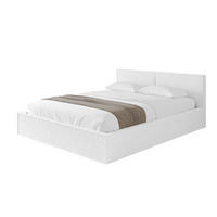 POLSTERBETT mit Bettkasten und Lattenrost, Bett mit Matratze H3/H4 - EMMI-V1 180x200 Weiß - Weiß, Holzwerkstoff/Textil (180/200cm) - ALTDECOR