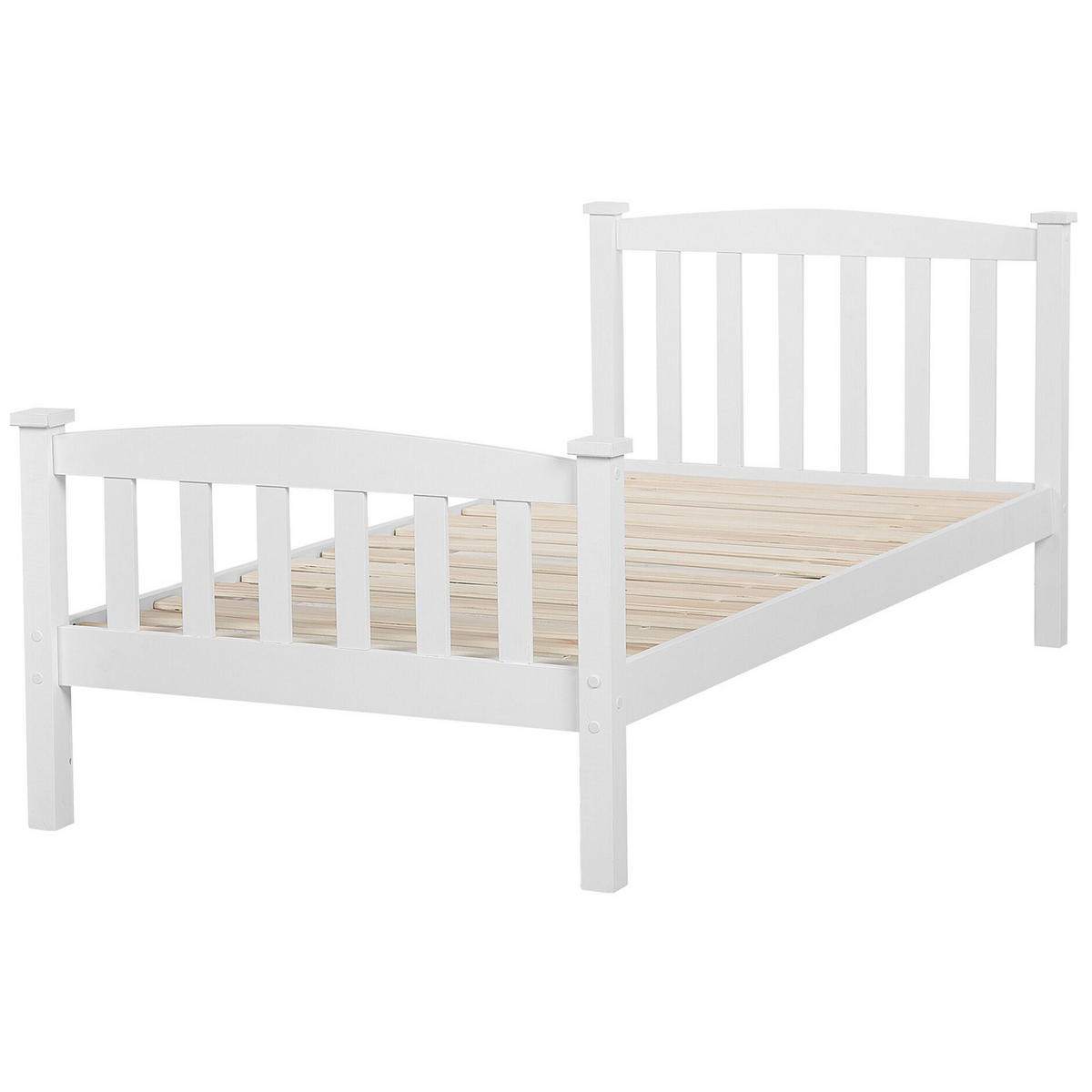 HOLZBETT 90/200cm Weiß Giverny - Weiß, Holz (90/200cm) - Beliani
