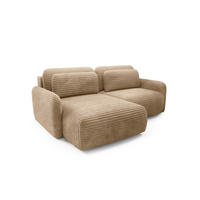 ECKSOFA Simone Mit Schlaffunktion - Creme, Holzwerkstoff/Textil (240/165cm) - Fun Möbel