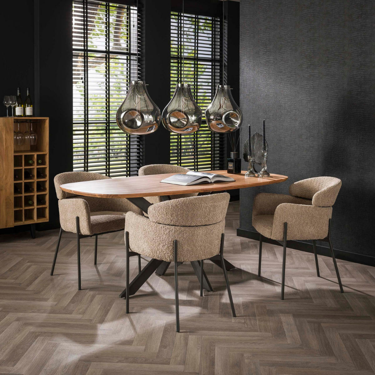 ESSTISCH ALVAR FLOW Braun Massivholztisch aus Akazie 180 cm - Hellbraun, Holz (180/95/77cm) - alesvelt