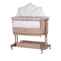 BEISTELLBETT Zen 2 in 1 beige Babybett Schaukelfunktion 7 Höhen Moskitonetz - Beige, Metall (46/81cm) - Chipolino