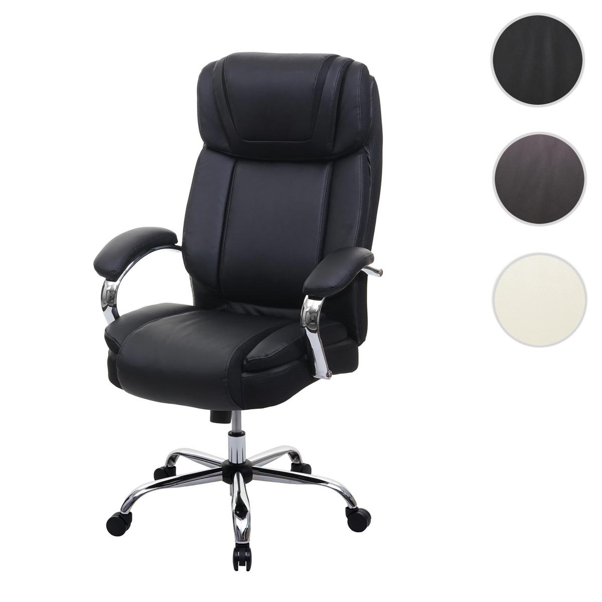 XXL BÜROSTUHL Schwarz - Schwarz, Textil (76/130/74cm) - MCW