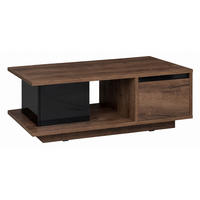 COUCHTISCH Martin 120x65 - Schwarz Hochglanz/Schwarz, Holzwerkstoff/Metall (120/65/46cm) - Ravio