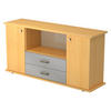 SIDEBOARD mit 2 Schübe & 2 Türen 44,8/166,1/84 cm in Buchefarben Knauf/Streifengriff - Buchefarben, Holzwerkstoff (166.1/84/44.8cm) - bümö