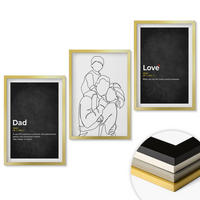 WANDBILDER 3er Set - 40x60 cm Goldrahmen - Familiengeschichte, Kunst, Liebe, Vaterschaft - Goldfarben, Kunststoff (40/60cm) - ArtPrintCave