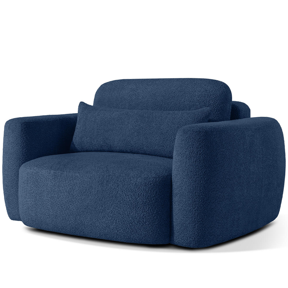 SESSEL ELOSA - Dunkelblau, Holz/Textil (145/85/115cm) - KONSIMO®
