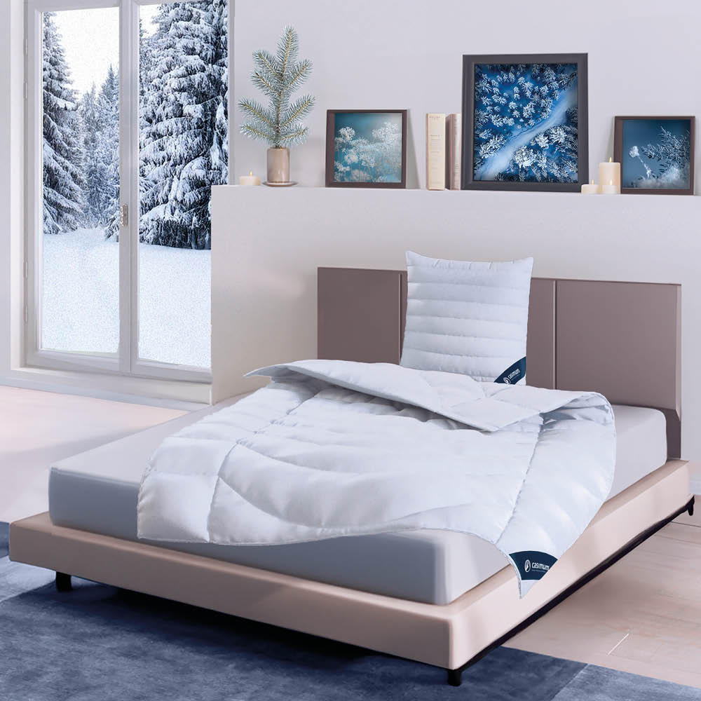 BETTDECKE 155x220 Warm, COMFORT warme Winterdecke waschbar, allergikerfreundlich - Weiß, Textil (155/220cm) - casimum