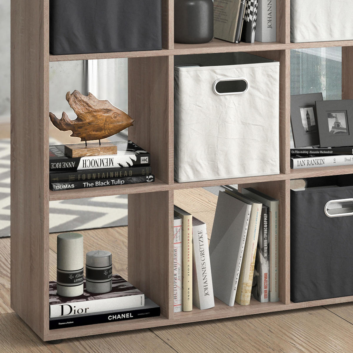 RAUMTEILER Nove Sonoma 104 x 108 cm - Sonoma Eiche, Holzwerkstoff (104/108/29cm) - Vicco