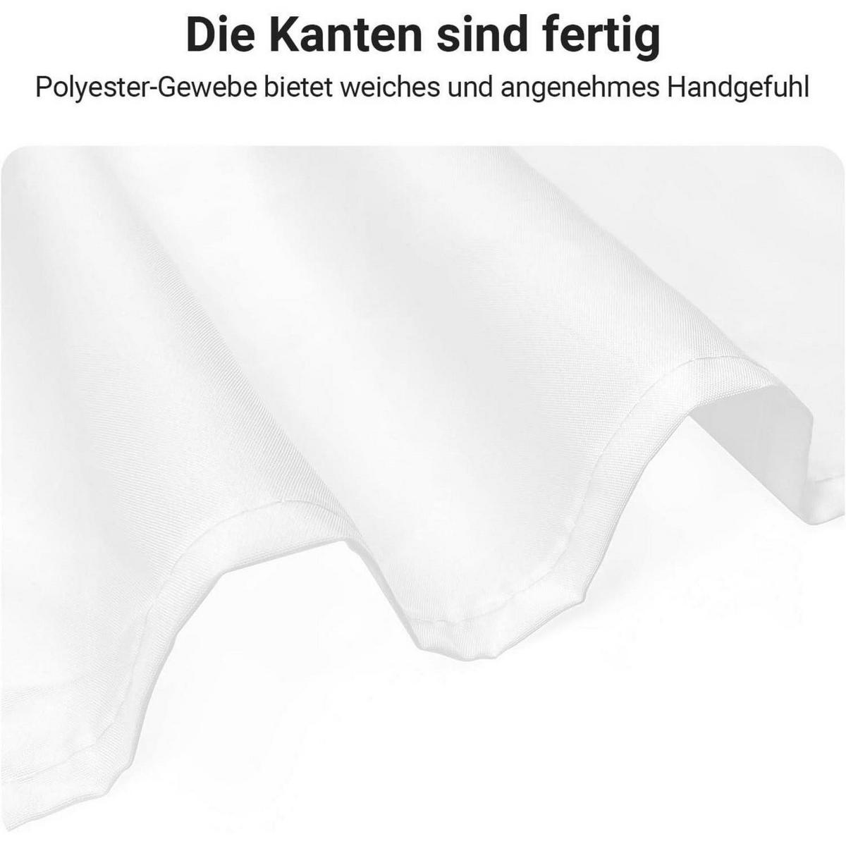 DUSCHVORHANG 120x180 cm Reinweiß Beschwerter Saum Wasserabweisend Waschbar Polyester Stoff - Weiß, Textil (120/180cm)