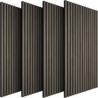 AKUSTIKPANEELE 4er Set Sonic Wall,je 60 x 120 x 2,1 cm, Größe flexibel anpassbar,Eiche grau - Grau/Silbereichenfarben, Holz (60/120/120cm) - tectake
