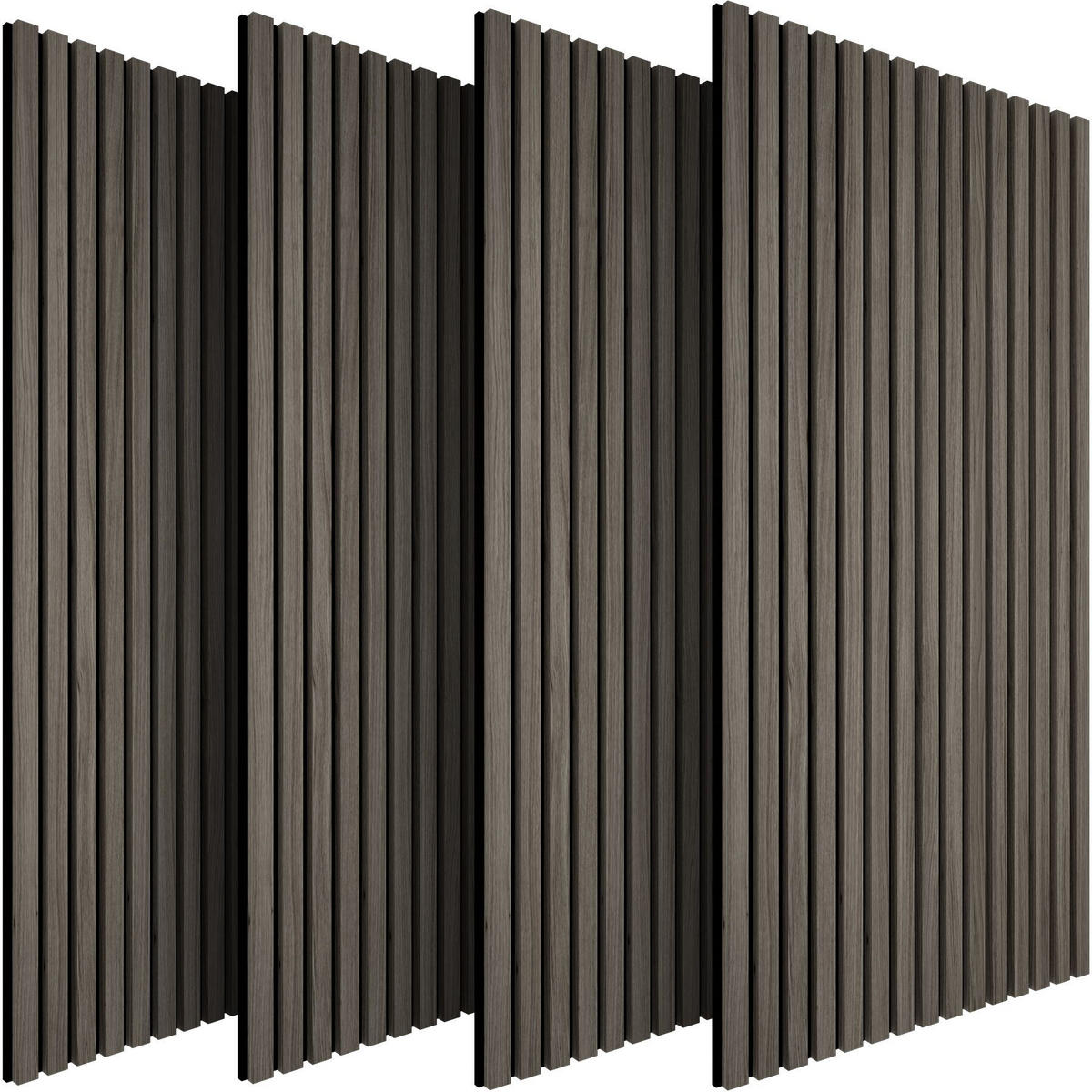 AKUSTIKPANEELE 4er Set Sonic Wall,je 60 x 120 x 2,1 cm, Größe flexibel anpassbar,Eiche grau - Grau/Silbereichenfarben, Holz (60/120/120cm) - tectake