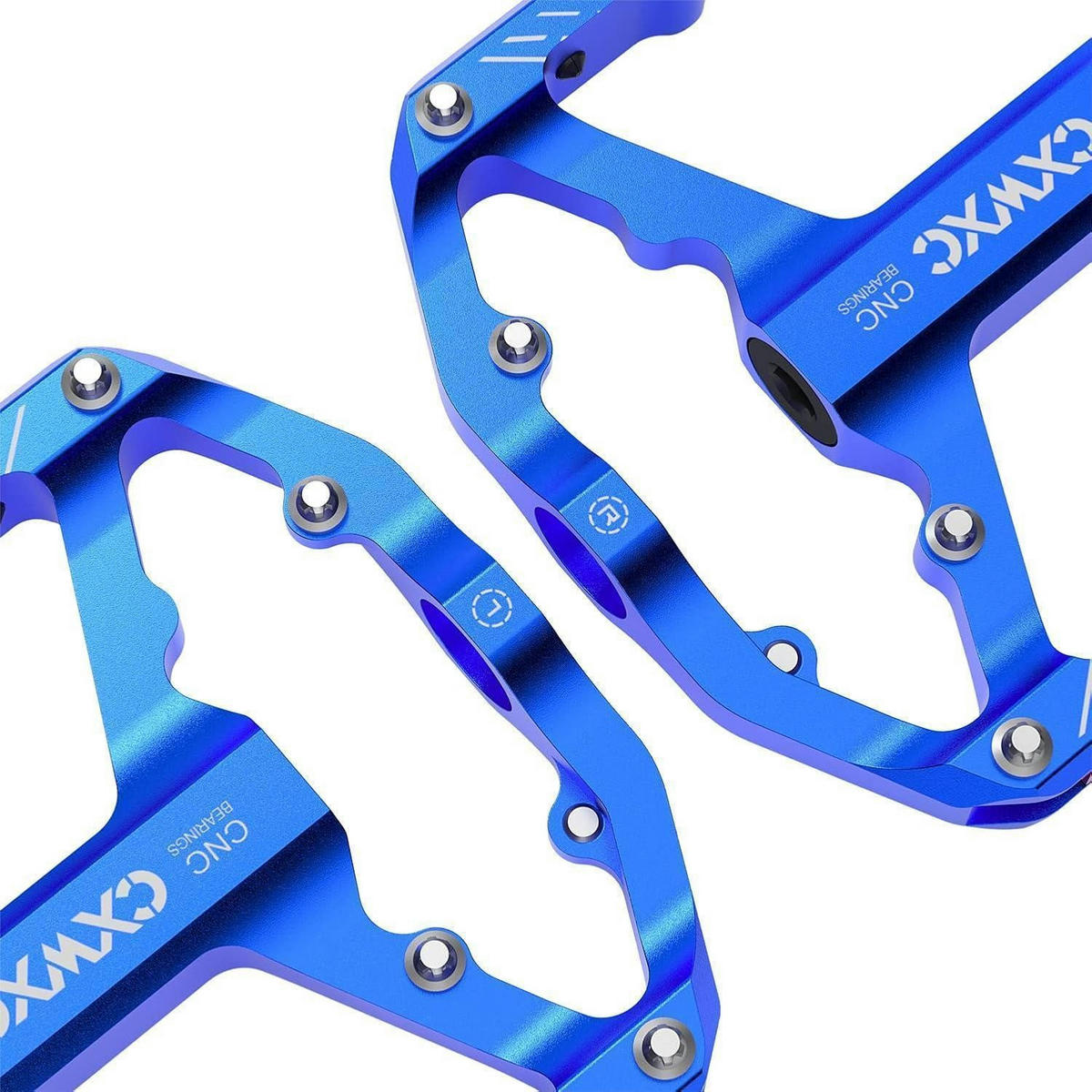 FAHRRADPEDALE Aluminium Blau mit Reflektoren 9/16 Zoll - Blau, Metall (9.8/3/11.7cm)