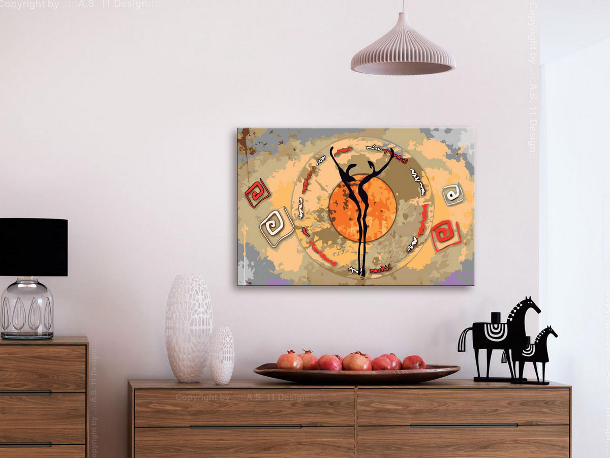 MALEN NACH ZAHLEN 50/40 cm - Multicolor, Textil (1.4/40cm) - KUNSTLOFT