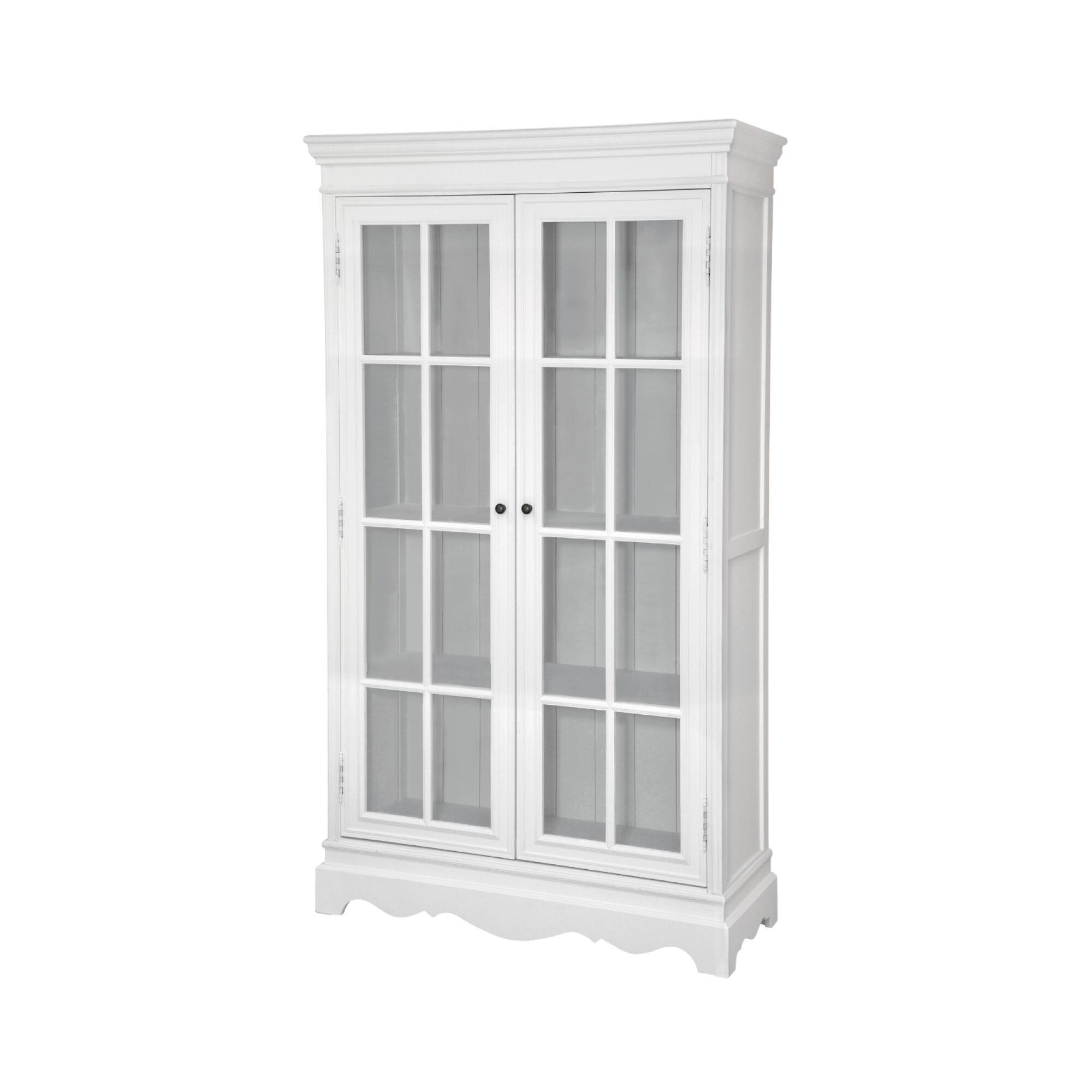 VITRINE LATINA Weiß 107x40x184 cm - Weiß, Holz (107/184/40cm) - FURNLUX