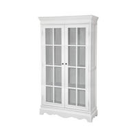 VITRINE LATINA Weiß 107x40x184 cm - Weiß, Holz (107/184/40cm) - FURNLUX