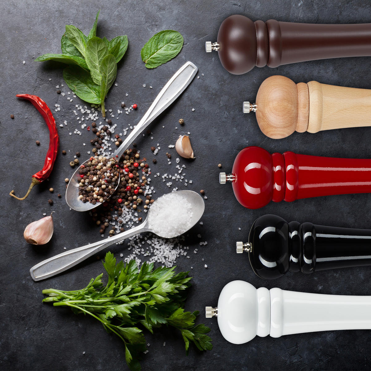 PFEFFERMÜHLE Keramikmahlwerk - Hellbraun, Holz/Keramik (5.5/39.5/5.5cm) - Relaxdays