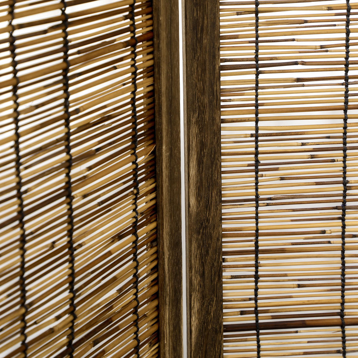 PARAVENT DE-14248 4-teilig, klappbar 160x170 cm Natur - Braun, Holz (160/170/1.8cm) - ComfortXL