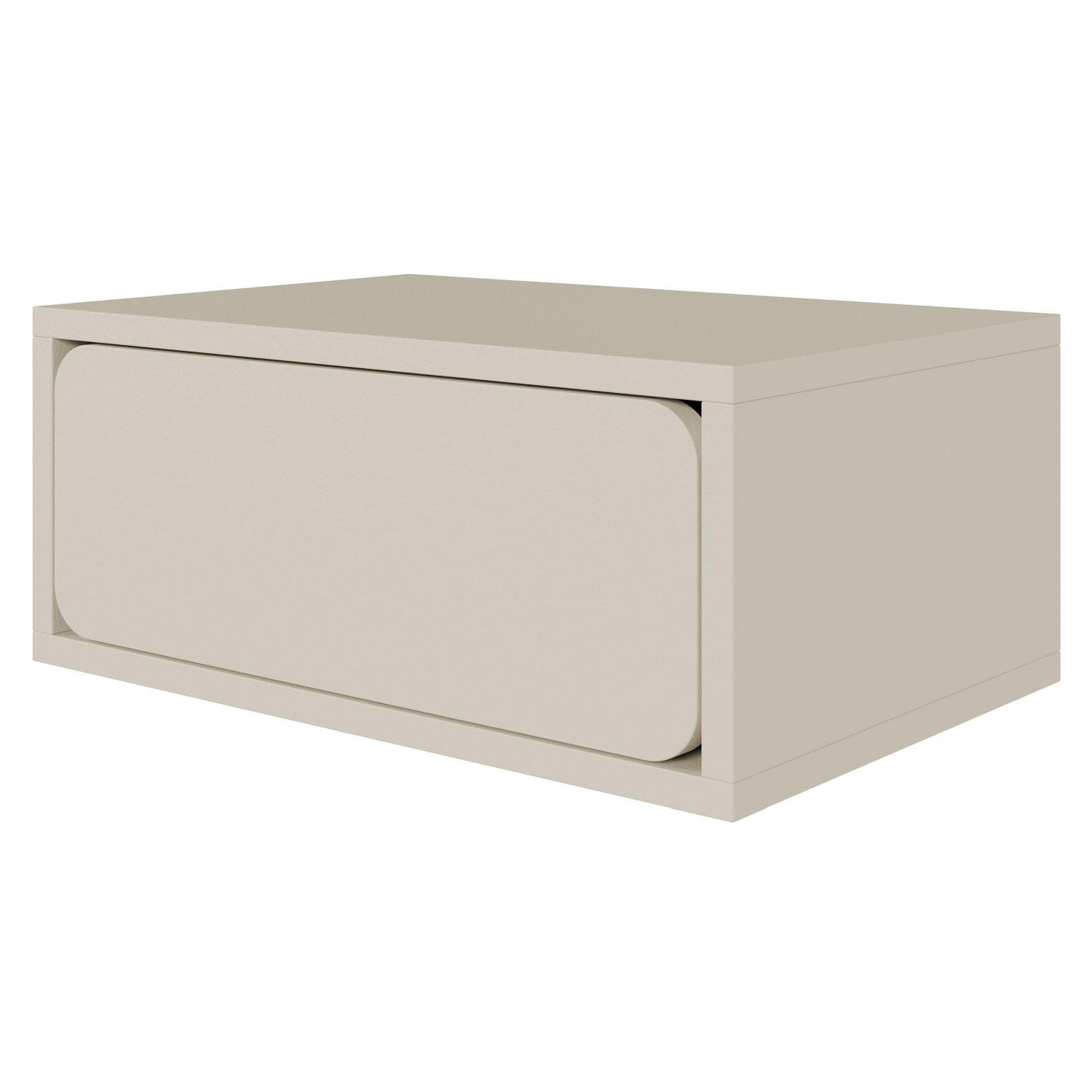 NACHTKONSOLE Wuwu Greige 50 cm - Taupe, Holzwerkstoff (49.6/21.3/35cm) - Selsey