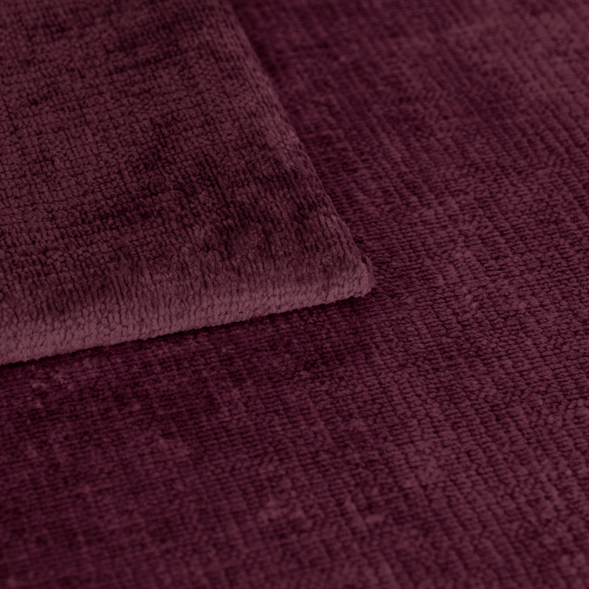 ECKSOFA Mit Schlaffunktion Und Bettkasten, Chenille-Stoff Perfecto, Rotwein, Links, HELA II - Weinrot, Holz (280/184cm) - Kaiser Möbel