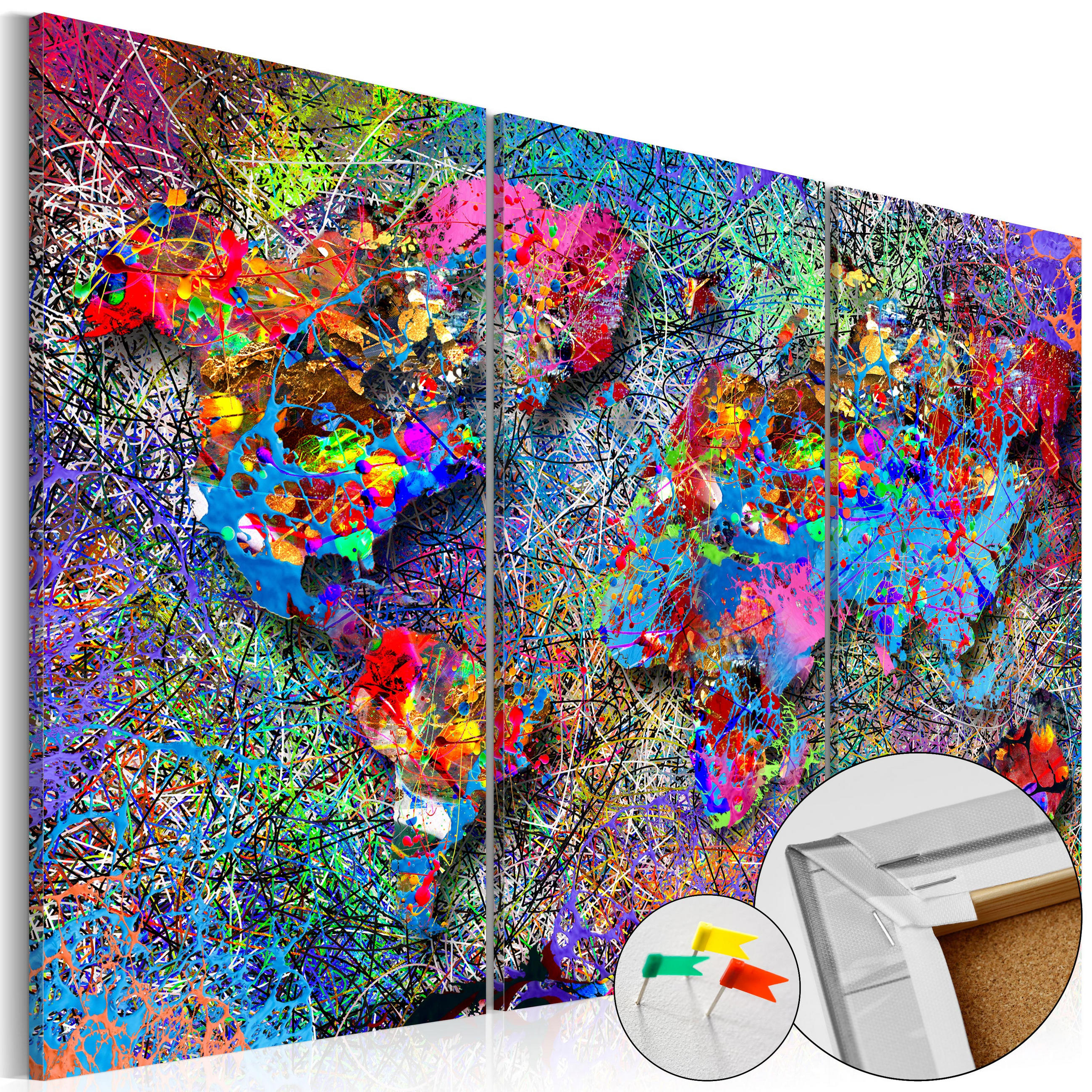 PINNWANDBILDER Bunt 60/40 cm - Multicolor, Naturmaterialien/Textil (60/40cm) - KUNSTLOFT