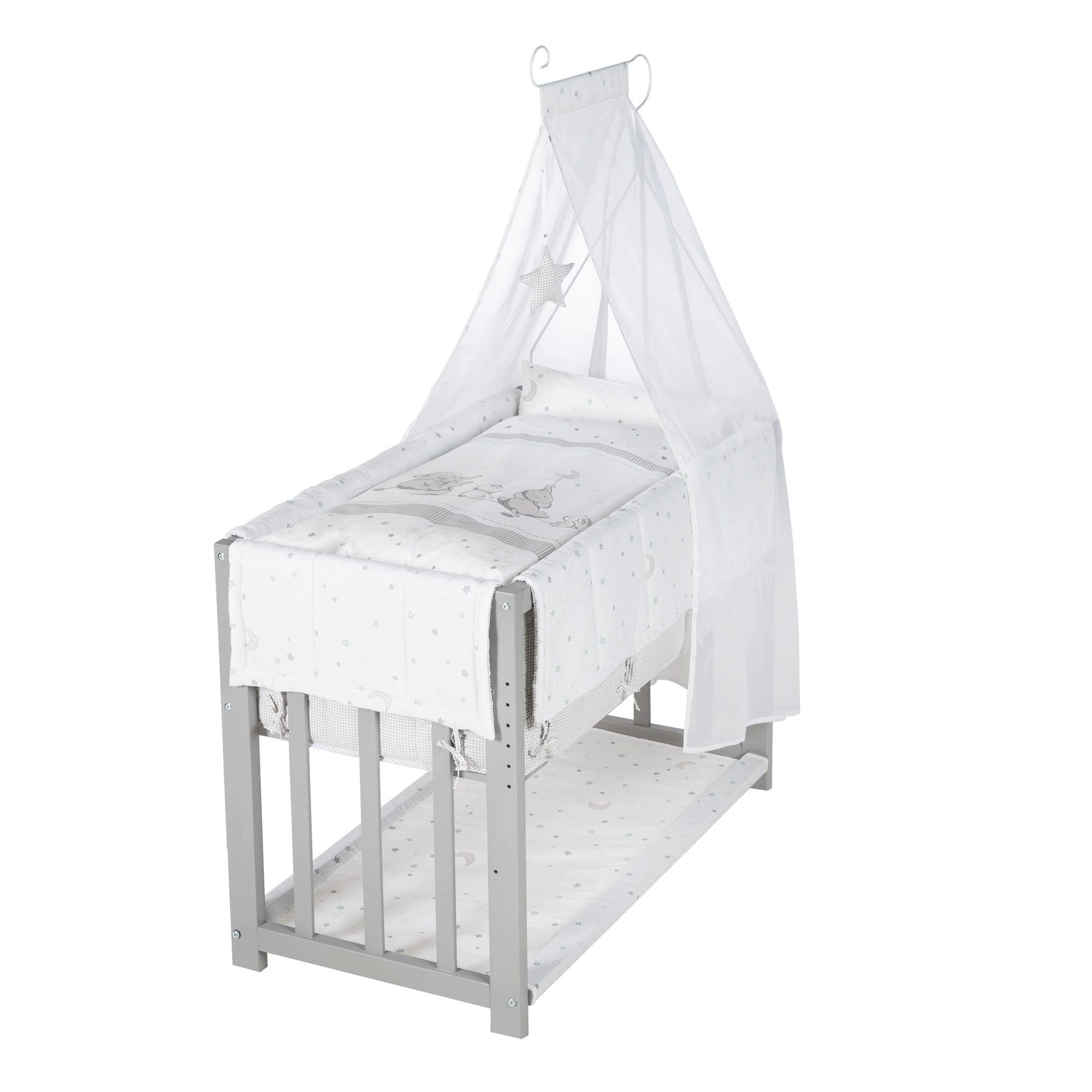 BEISTELLBETT Sternenzauber 4in1 Set 90 x 45 cm - Taupe, Holzwerkstoff (45/90cm) - Roba