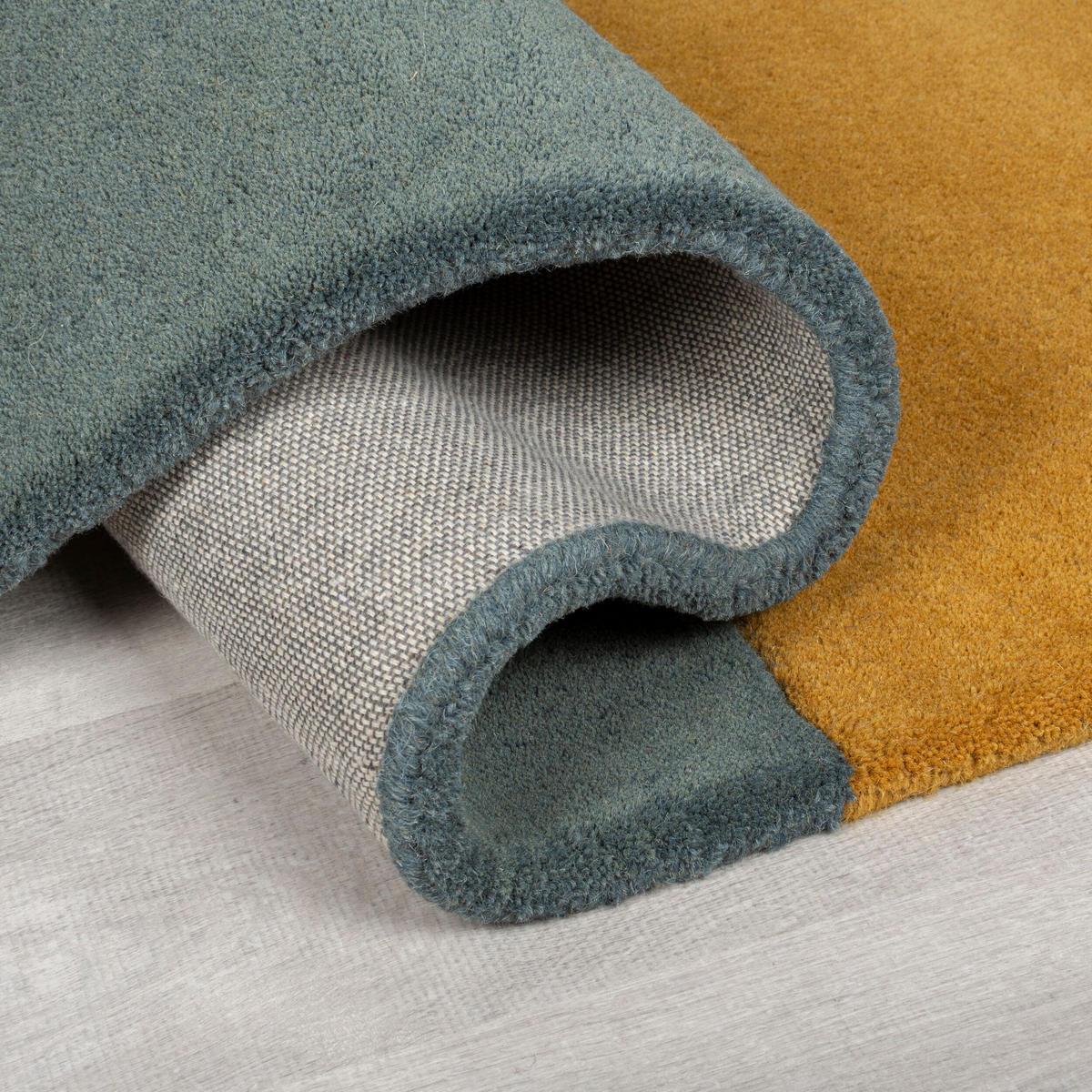 WOLLTEPPICH Rauten-Pastell, geometrisch THAMES LILY, Türkis 150x240 cm - Türkis, Textil (150/240cm) - KADIMA DESIGN