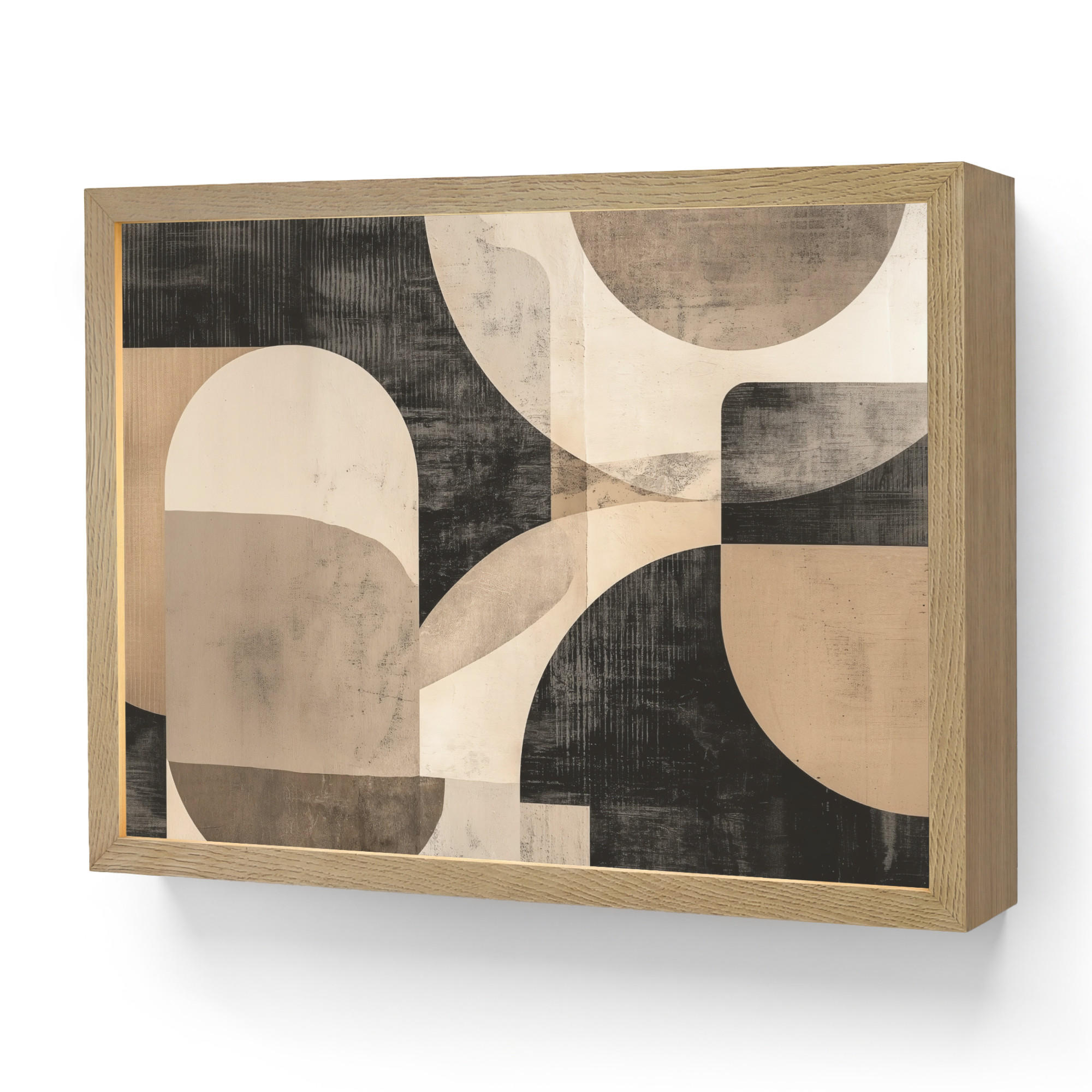 OnlyWow NÁSTĚNNÁ LAMPA S AKUMULÁTOREM Abstraktní - Tvary - Moderní - Béžová 40x30 cm