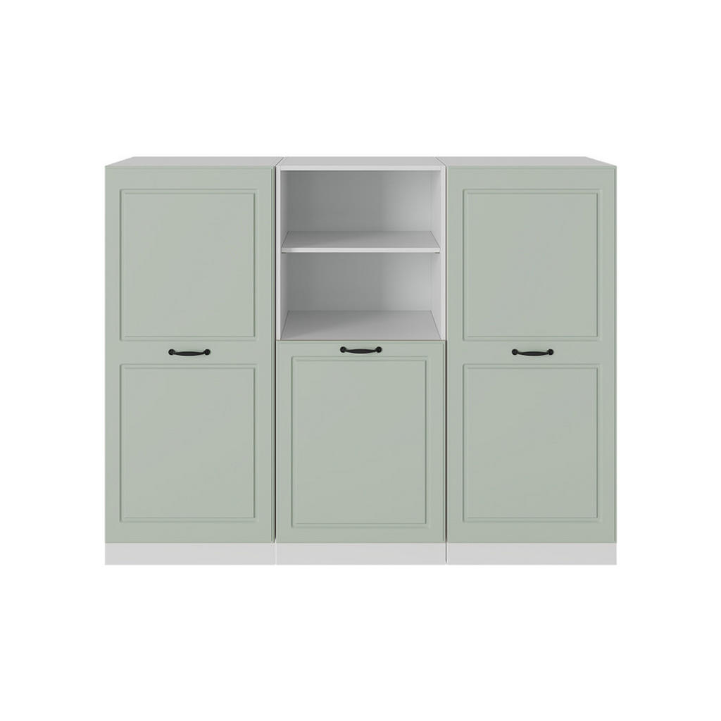BLOC DE BUCĂTĂRIE R-Line, Casă de țară Mint/Alb, 180 cm fără blat de lucru