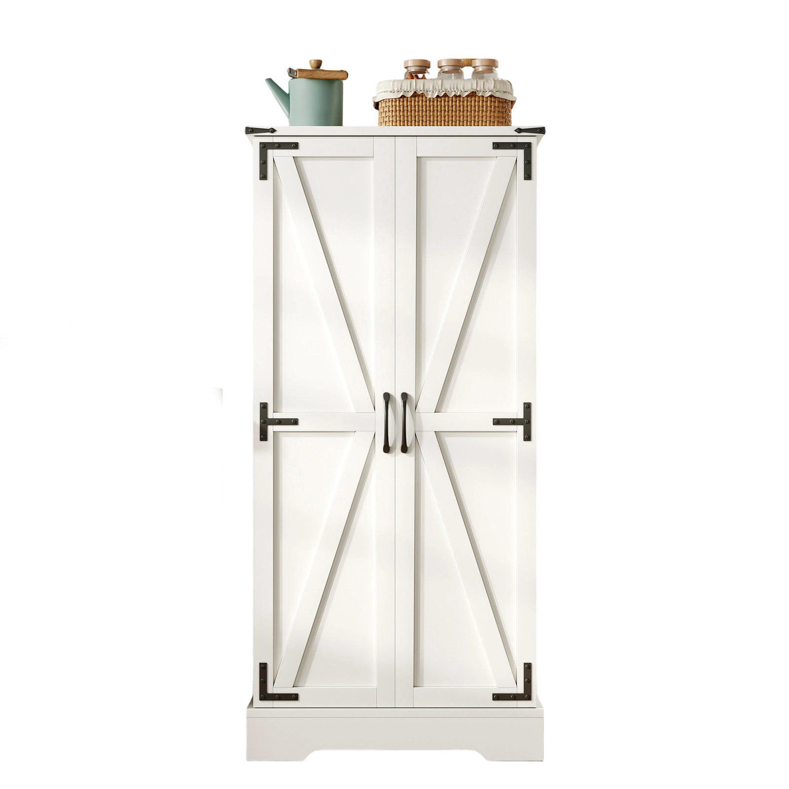 SIDEBOARD 60x35x128 cm, LED, Holz, für Küche und Wohnraum, Weiß - Weiß, Holz (60/128/35cm)