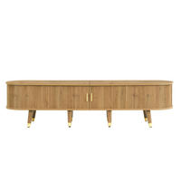 TV-LOWBOARD mit Schiebetüren und Schubladen, moderner TV-Schrank Wohnzimmer - Schwarz, Holz (120/63/30cm) - PARAFTA HOME