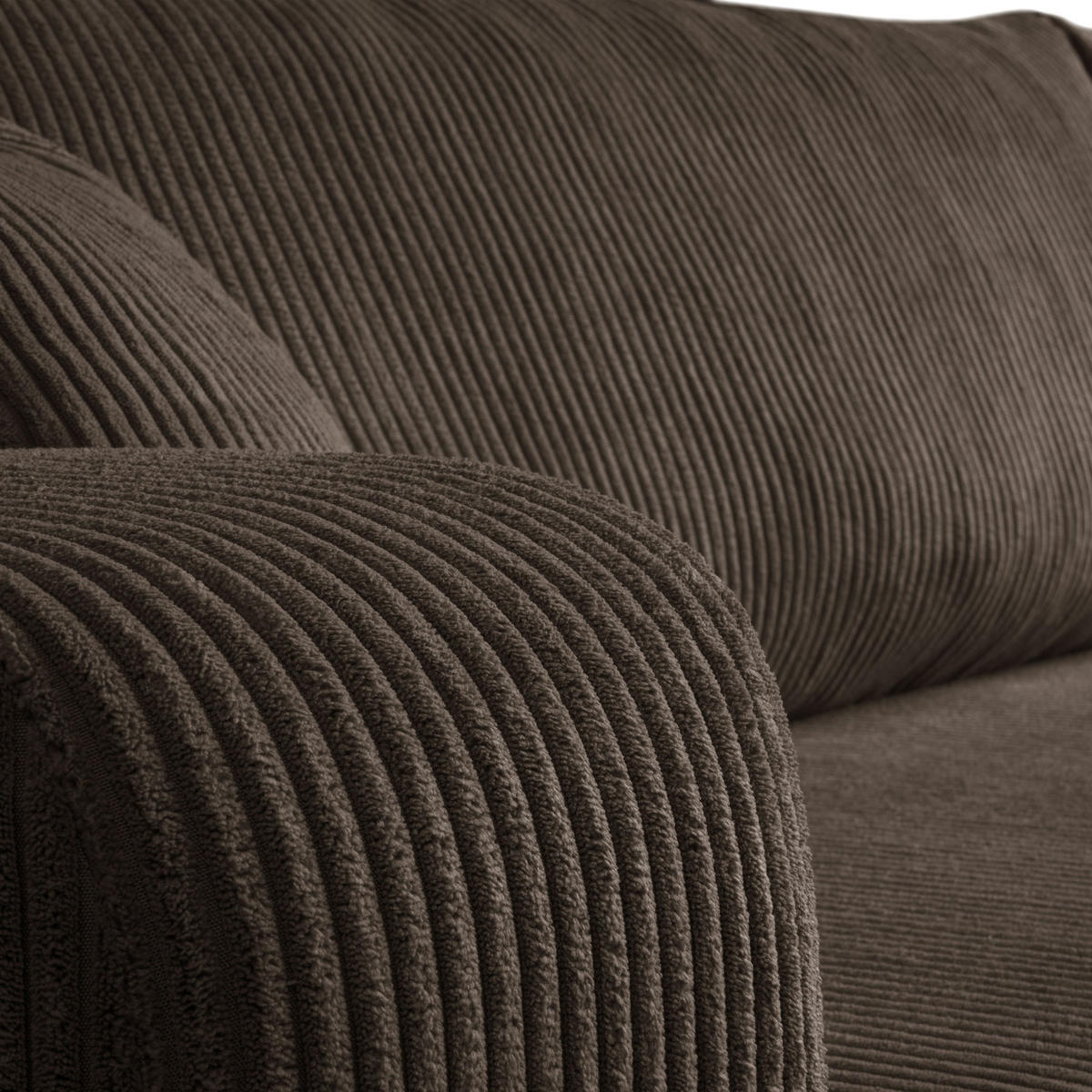 ECKSOFA PRESTIGE U mit Schlaffunktion, Poso 06 - Braun, Textil (317/83/143cm) - Lookway