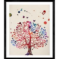 POSTER Baum Aquarell 24X30cm Rahmenlos - Klar, Papier (24/5/30cm) - Nacnic