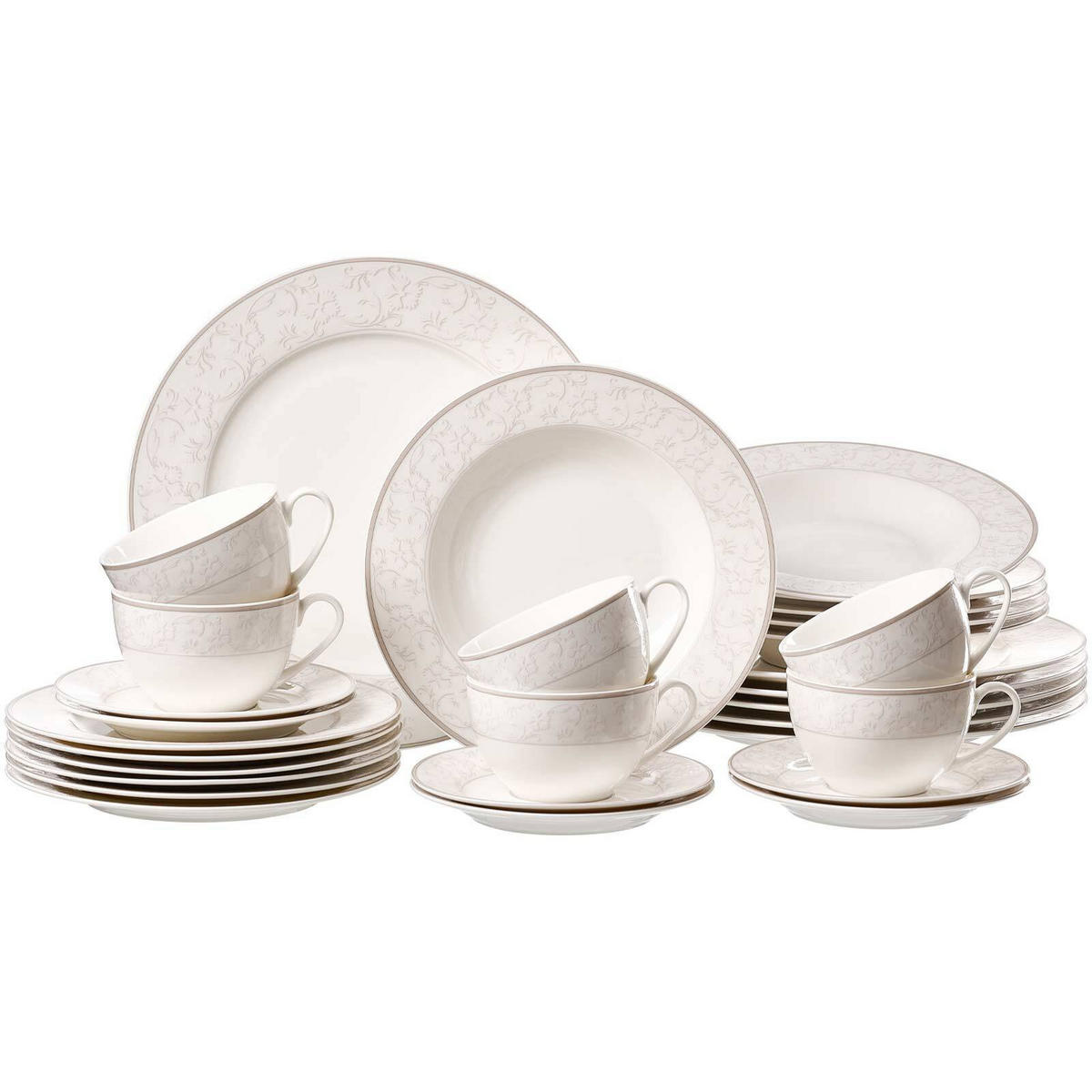 KOMBISERVICE Isabella beige 30er Set - Beige, Keramik (28.3/29.7/29.8cm) - Ritzenhoff Breker