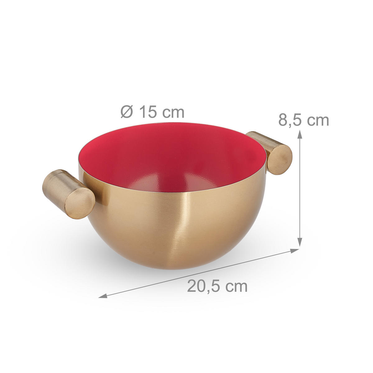 SERVIERSCHÜSSEL - Multicolor, Metall (15/20.5/8.5cm) - Relaxdays