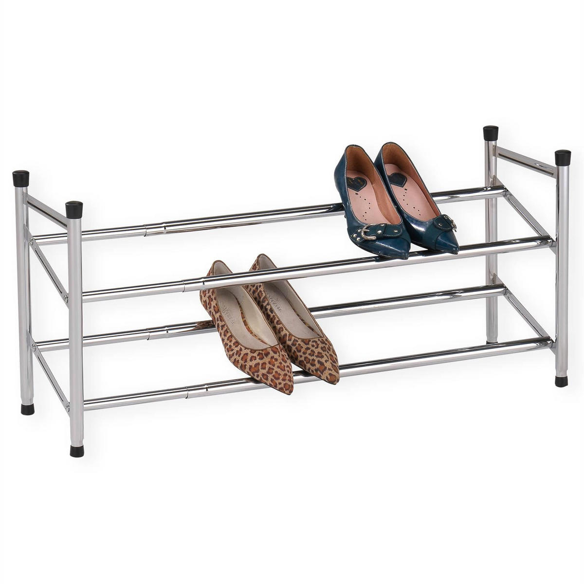 SCHUHREGAL LENNART - Chromfarben, Metall (116/23/36cm) - IDIMEX