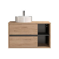 EINZELWASCHTISCH - 100 cm x 45.5 cm - Holz, Platte - Naturfarben Hell - PURNAL - Naturfarben, Holz (100/60/45.5cm) - Vente-Unique