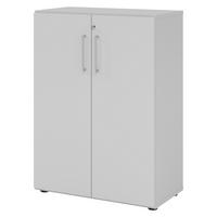 AKTENSCHRANK - 3 Ordnerhöhen 42/80/110 cm in Grau - Grau, Holzwerkstoff (80/110/42cm) - bümö
