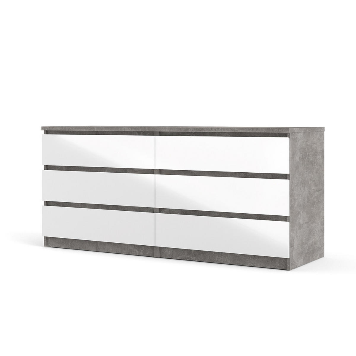 SIDEBOARD Beton Dekor - Grau, Holzwerkstoff (154/70/50cm) - ebuy24