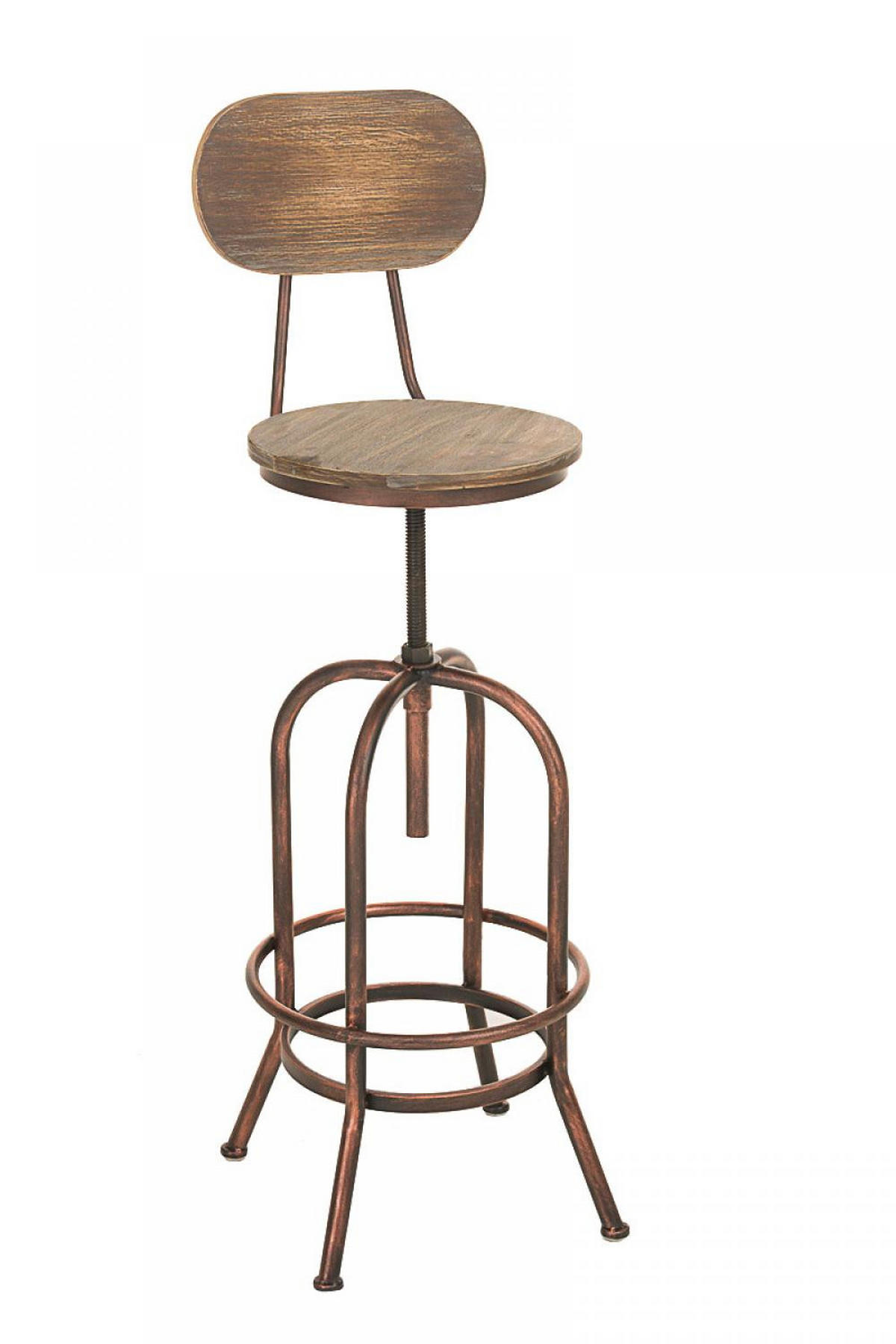 BARHOCKER Metall bronze - Bronzefarben, Metall (51/108/51cm) - CLP