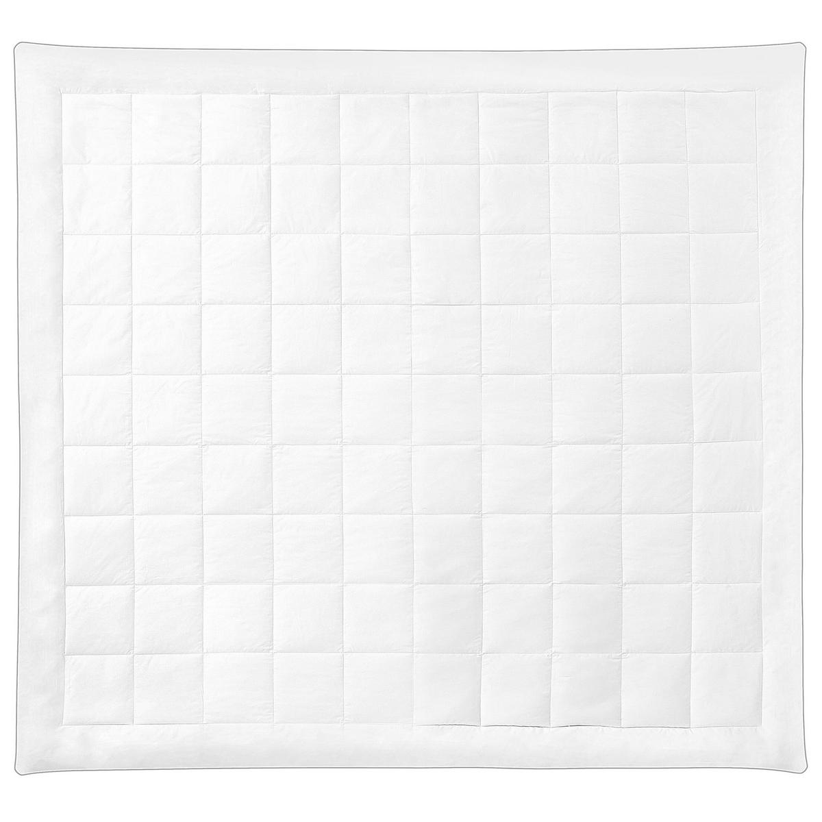 PŘIKRÝVKA Mikrofaser Středně teplá 220/240 cm Koutra - bílá, textil (220/240cm) - Beliani