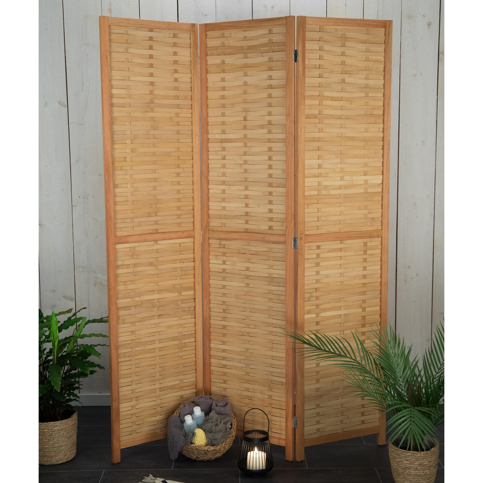 RAUMTEILER Maya 3-tlg. Bambus - Naturfarben, Holz (120/170/2cm) - CREEDWOOD