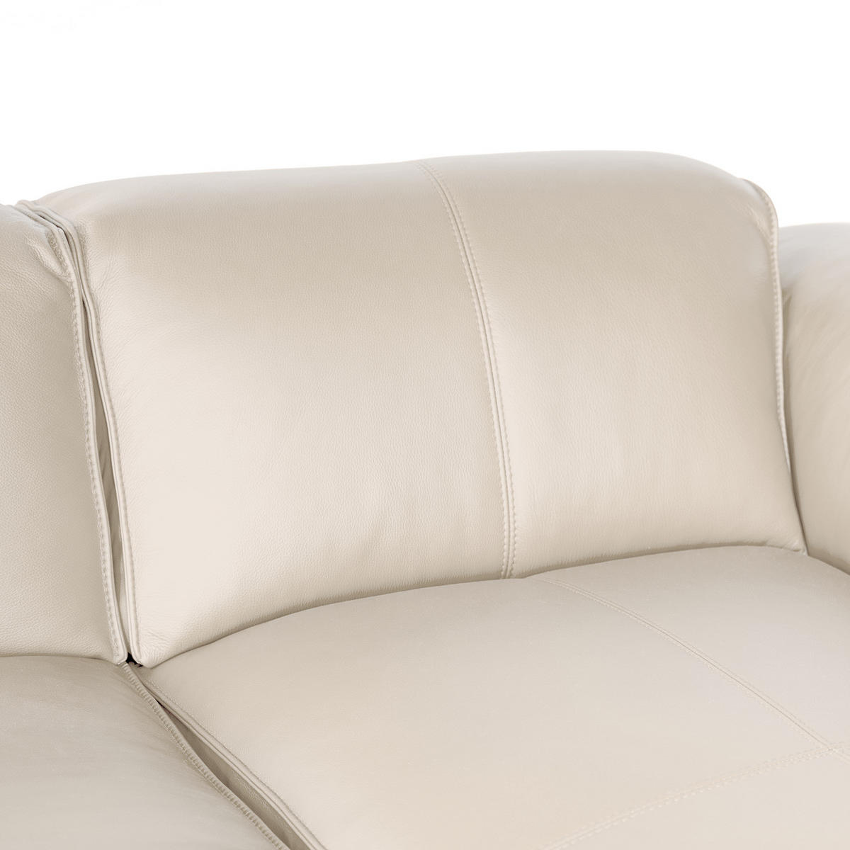 ECKSOFA mit Rundecke - Hellgrau/Schwarz, Leder/Kunststoff (325/260cm) - home24