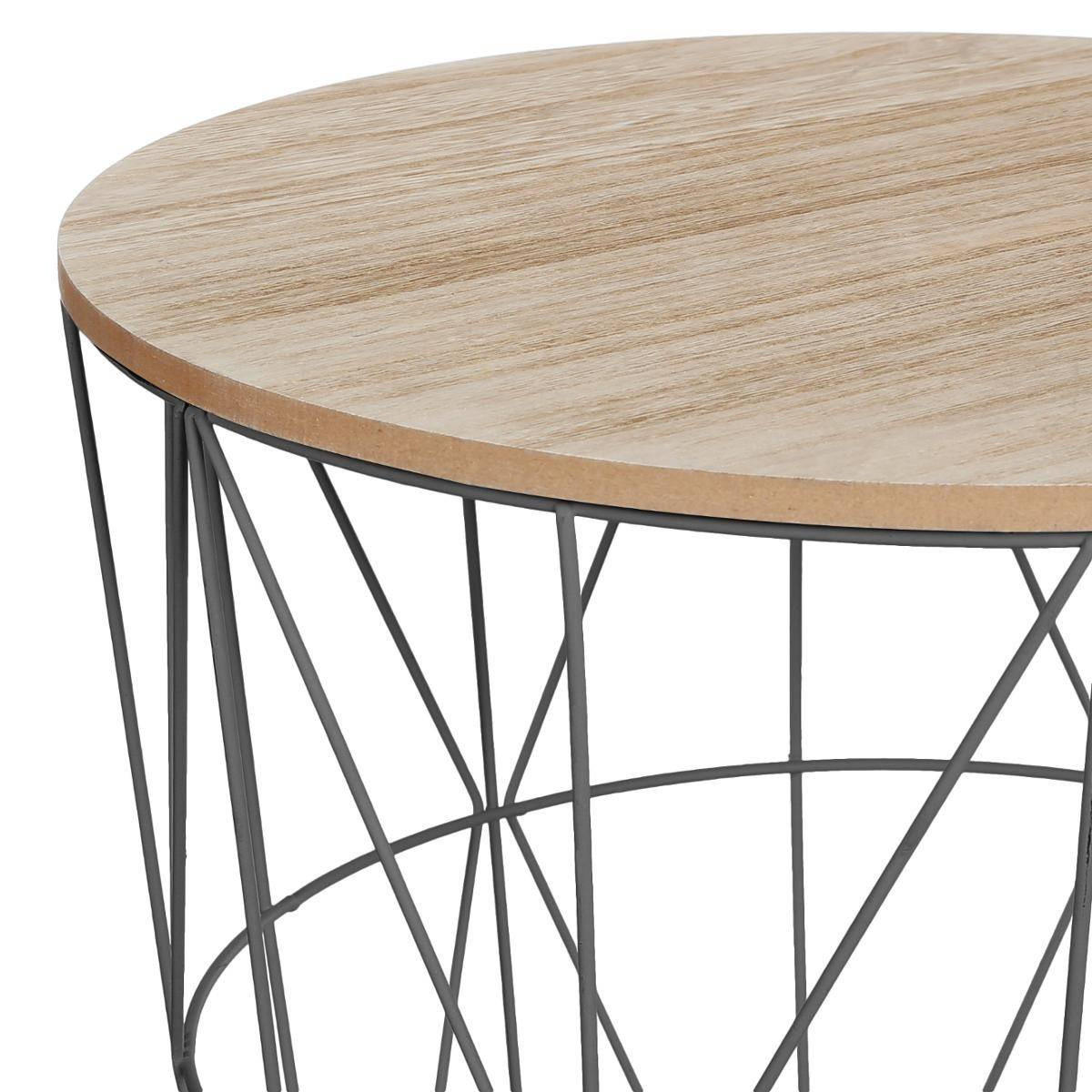 COUCHTISCH mit abnehmbarer Platte Schwarz 39,5/39,5/39,5 cm - Schwarz, Metall (39.5/39.5/39.5cm) - Atmosphera Createur d´interieur