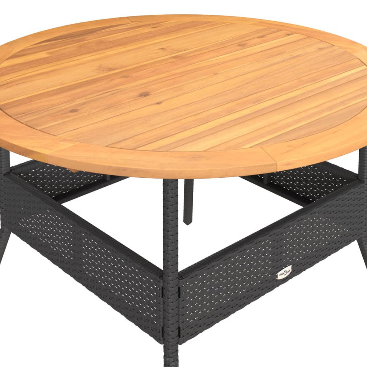 GARTENTISCH Finnsw 2/71/110 cm - Schwarz, Naturmaterialien (110/2/71cm) - ZMH