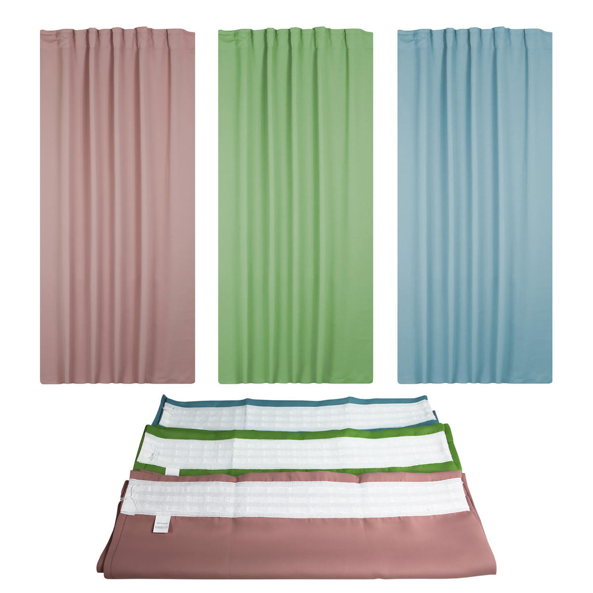 VERDUNKELUNGSVORHANG Kräuselband 140/245 cm Grün - Grün, Textil (140/245cm) - TiborTex
