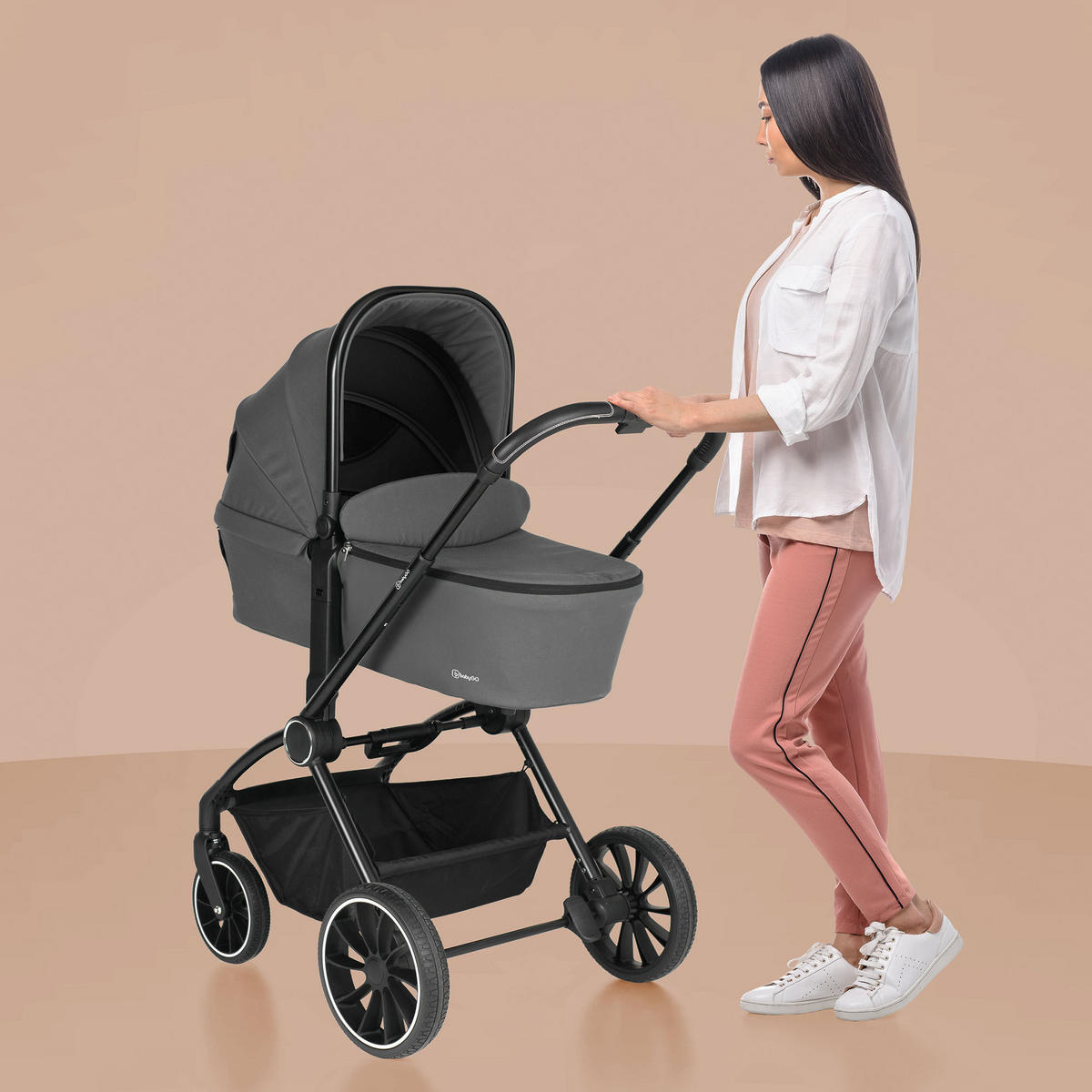 KOMBIKINDERWAGEN Harmony 3in1, grau - Grau, Metall (59/97cm) - BabyGo