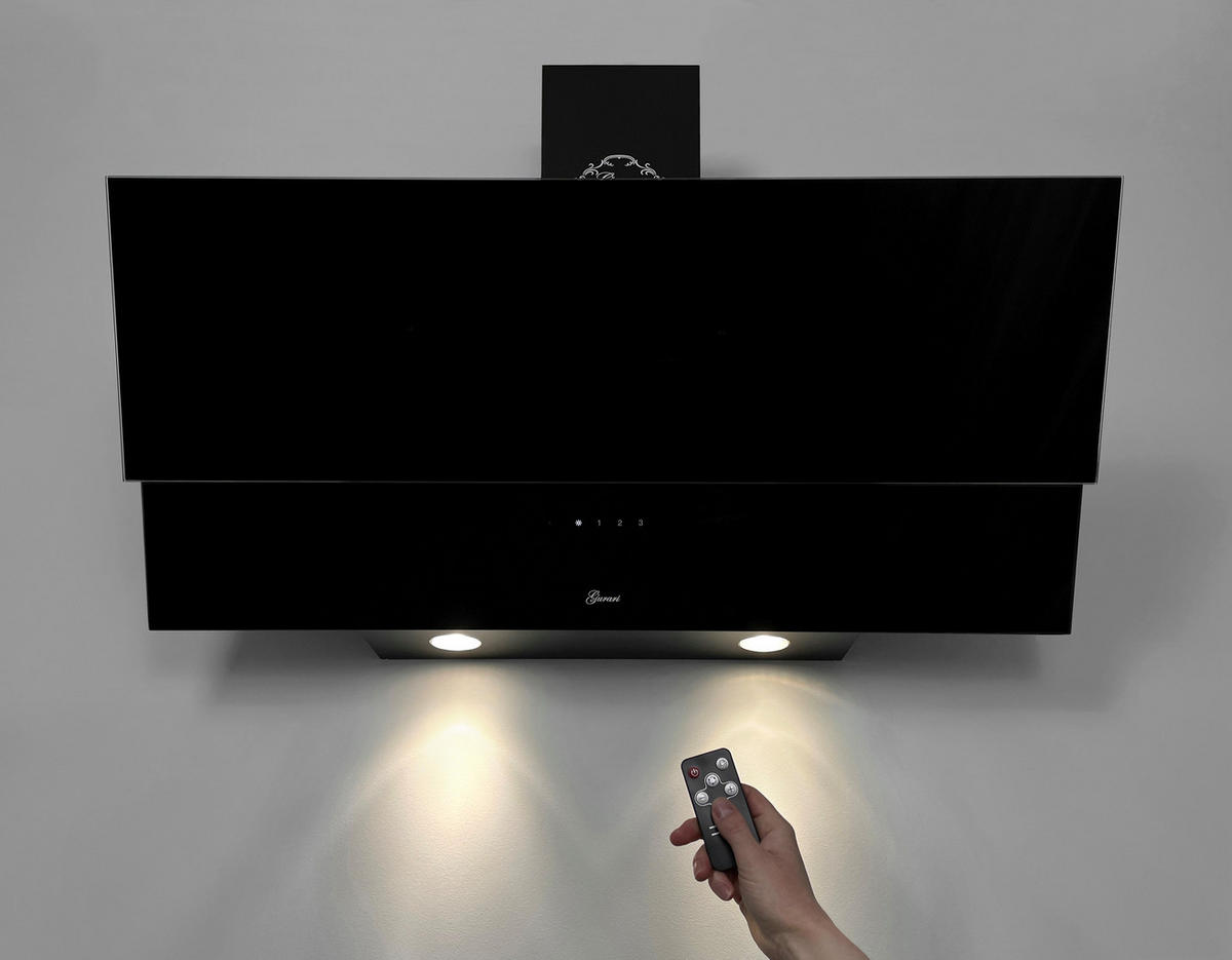 DUNSTABZUGSHAUBE GCH D 268 BL 8 Prime N 80 cm Schwarz - Schwarz, Glas/Metall (80/96/40cm) - Gurari