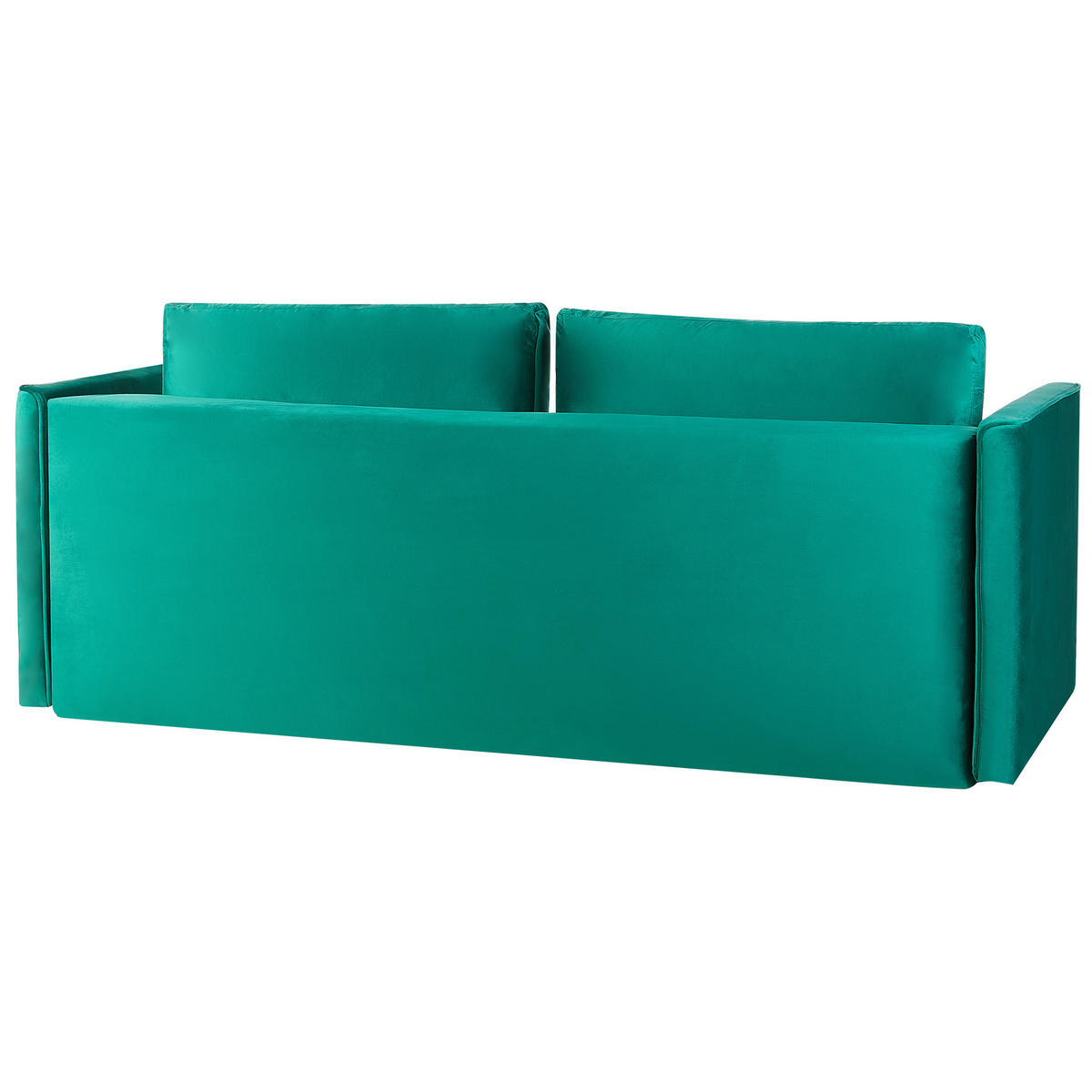 3-SITZER-SCHLAFSOFA Samtstoff Grün Eksjo - Hellgrün, Textil (220/87/102cm) - Beliani