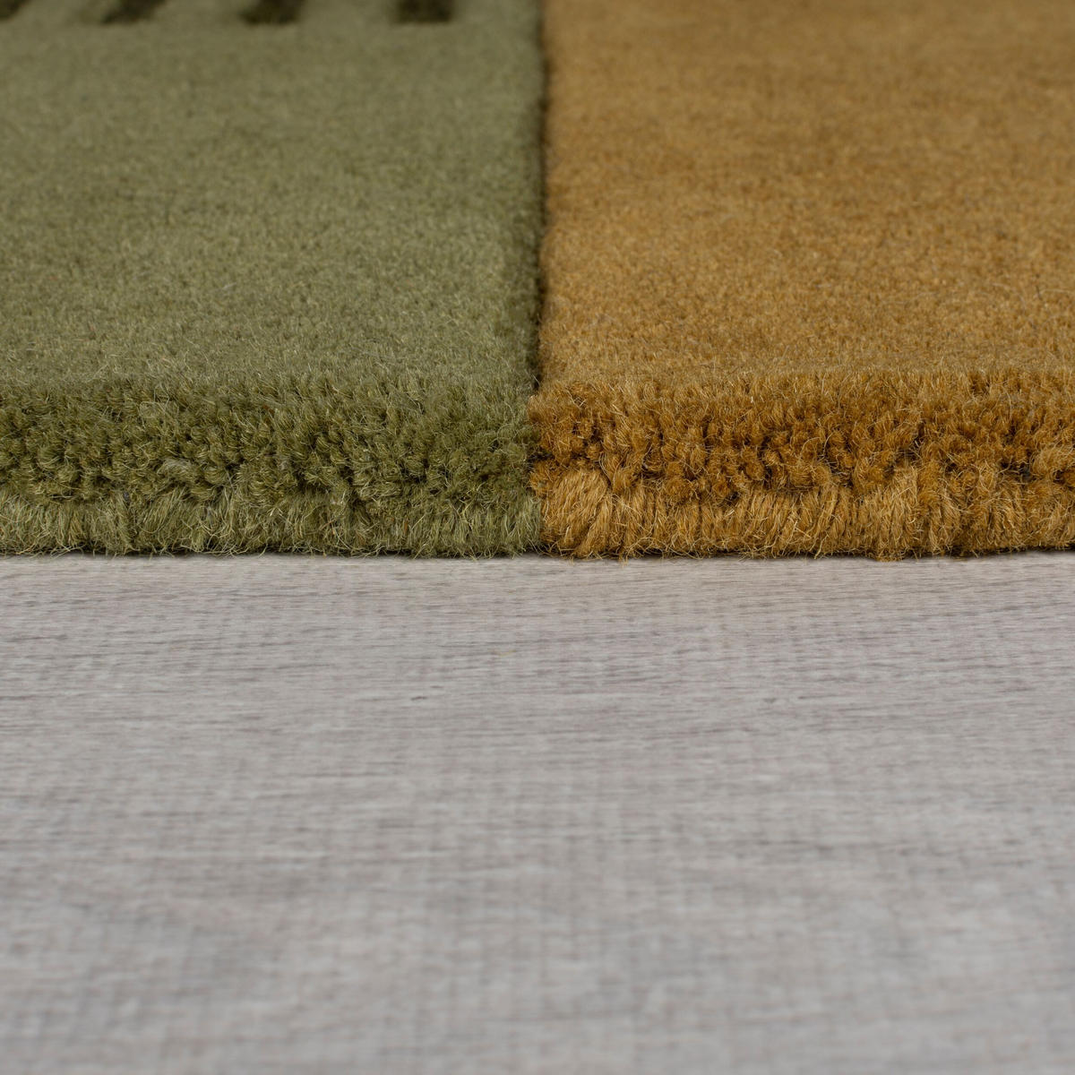 WOLLTEPPICH Rauten-Pastell, geometrisch THAMES LILY, Grün 120x180 cm - Grün, Textil (120/180cm) - KADIMA DESIGN